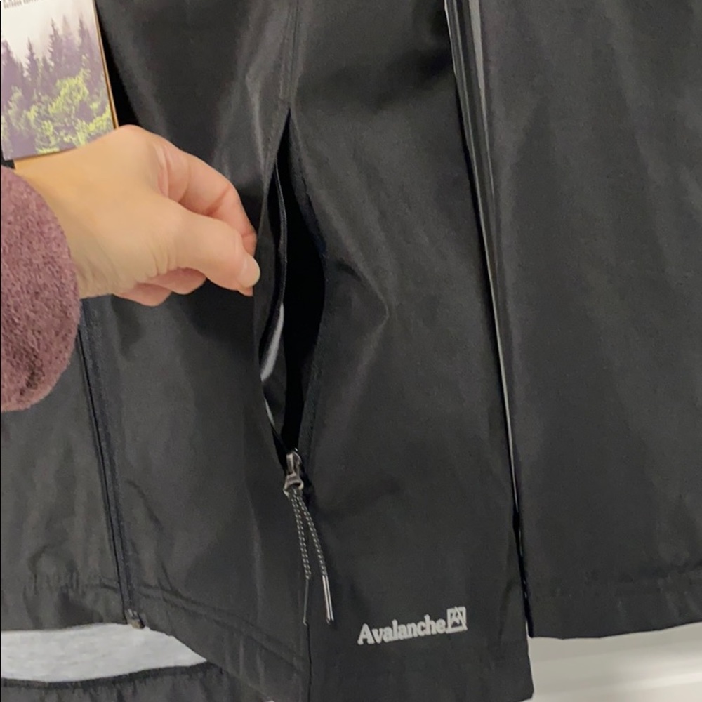 SOLD Black Avalanche Rain/Wind Jacket, M - Picture 6 of 10